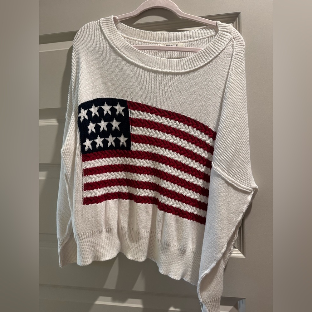 American Flag Oversized Sweater